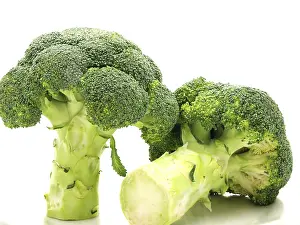 Nutrition Meal Ideas Prints: Broccoli, one standing, one laying down