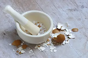 Broken Eggshells Prints: Broken eggshells crushed with mortar