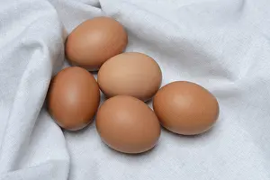 Chicken Egg Nutrition Facts Prints: Brown chicken eggs, egg