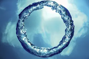 Round Underwater Object Prints: Bubble Ring Underwater, Ring Bubble
