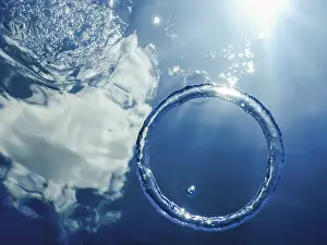 Underwater Scene Photography Prints: Bubble Ring Underwater, Ring Bubble