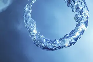 Deserted Ocean Scene Prints: Bubble Ring Underwater, Ring Bubble