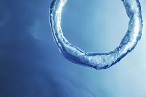 Deserted Ocean Scene Prints: Bubble Ring Underwater, Ring Bubble