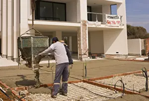 Construction Work In Europe Prints: Building construction, construction site