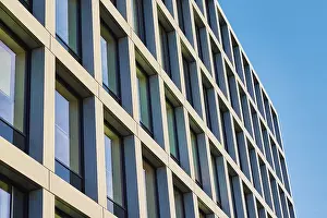 Modern European Architecture Prints: Building facade with geometric pattern