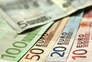 Euro Banknote Prints: Bundle of money
