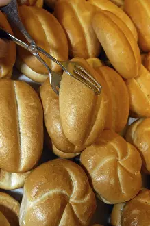 Grocery Store Bakery Products Prints: Buns or bread rolls from the bakery