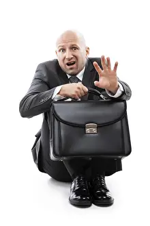 White Background Concept Prints: Business problems and failure at work concept