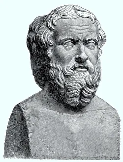 Ancient Greek Bust Prints: Bust of Herodotus of Halicarnassus
