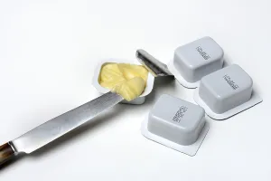 White Studio Background Food Images Prints: Butter in breakfast portion, portion pack