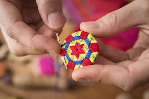 Button Maker Prints: Button maker stitching and wrapping green