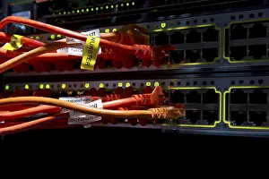Online Data Transmission Prints: Cabling and jacks on an internet server