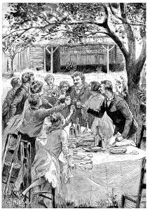 Prints of They came to see them every year, vintage engraved illustration. Jules Verne Cesar Cascabel, 1890 Jules Verne Prints: Vintage Print of Jules Verne's Cesar Cascabel Illustration, 1890