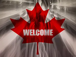 Abstract National Symbols Prints: From canada national flag elements background