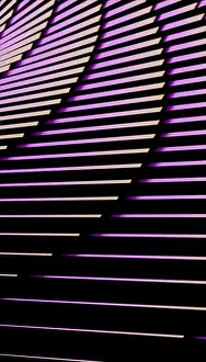 Geometric Shape Illustration Prints: A captivating abstract image featuring parallel lines with a purple gradient on a dark background