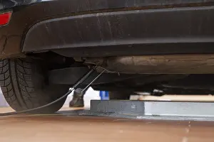 Environmental Pollution Damage Prints: Car during the emissions test