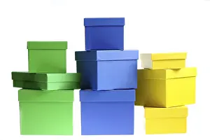 Cardboard Boxes Prints: Cardboard boxes, gift boxes