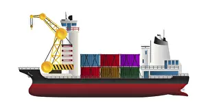 Shipping Industry Prints: Cargo ship