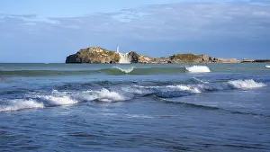 Coastal Scenery Images Prints: Castlepoint Beach and Castlepoint Lighthouse