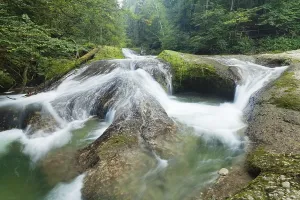 Daytime Waterfall Scene Prints: Waterfall on the Eistobel River
