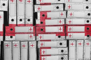 Northern Europe Politics Prints: England Flag Colors Folder Stack