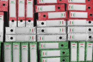 Central Europe Flag Design Prints: Hungary Flag Colors Folder Stack