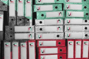 Western Asia Politics Prints: Kuwait Flag Colors Folder Stack