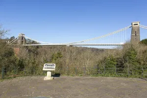 Isambard Kingdom Brunel Design Prints: Information sign Clifton suspension bridge