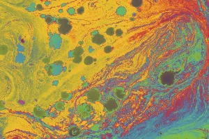Marbled Fabric Patterns Prints: Abstract creative marbling pattern for fabric