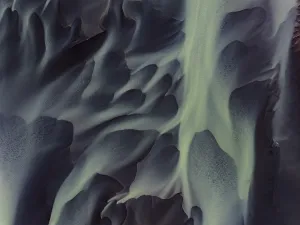 Icelandic Aerial Photography Prints: River, river course, river delta