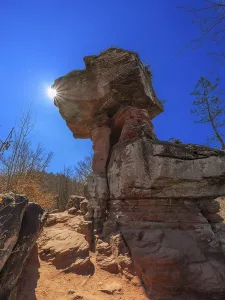 Palatinate Forest Landscape Photography Prints: Devil's table in backlight