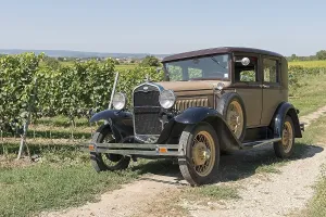 Empty Rural Road Prints: Oldtimer Ford A, built in 1930