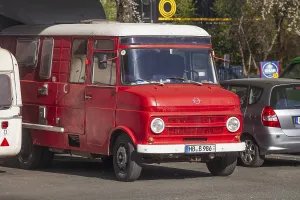 Vintage Fire Engine Prints: Oldtimer Opel Blitz 300, former fire engine