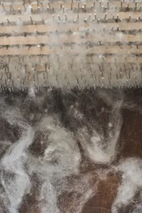 Artisan Craftsmanship Prints: Manual processing of wool