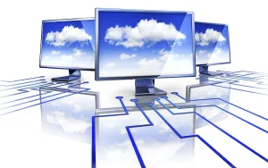 Digital Rendering Technology Prints: Rendering of a cloud computing concept