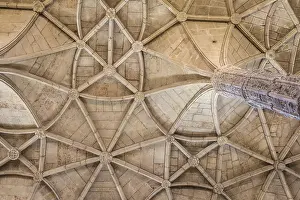 Prints of Ceiling of the Hieronymus monastery, a popular place for tourits in Belem in Lisbon, Portugal Heritage Site Prints: Ceiling of the Hieronymus Monastery Print, Belem, Lisbon