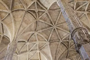 Prints of Ceiling of the Hieronymus monastery, a popular place for tourits in Belem in Lisbon, Portugal Lisbon Prints: Ceiling of the Hieronymus Monastery Print, Lisbon, Portugal
