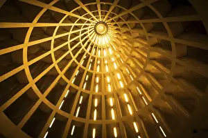 Deserted Modern Architecture Prints: Detail of the ceiling of a modern building