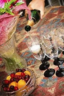 Alcoholic Beverage Photography Prints: Celebratory table