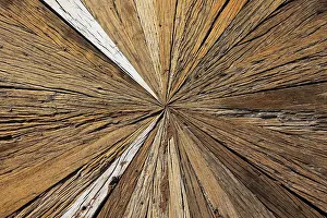 Deserted Wooden Structure Prints: Centre of an old table top