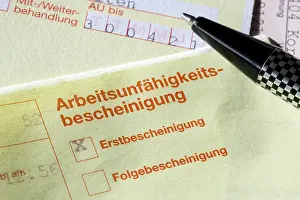 Incapacity Certificate Prints: Certificate of incapacity for work