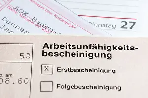 Incapacity Certificate Prints: Certificate of incapacity for work