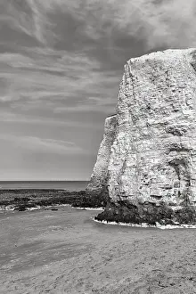Rocky Shoreline UK Prints: Chalk cliffs, cliffs at low tide