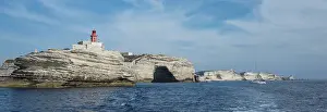 Mediterranean Shoreline Prints: Chalk cliffs, lighthouse and Cave St