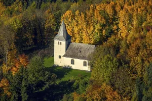 Deciduous Forest Landscape Photography Prints: Chapel on Furstenberg in deciduous forest