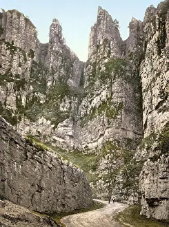 Historic British Landscape Prints: Cheddar Gorge, Cliffs of Cheddar