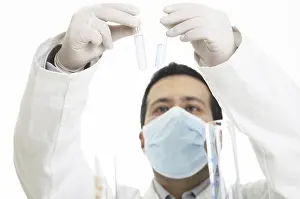 Laboratory Apparatus Prints: Chemist in a lab