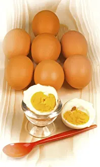 Cholesterol Free Food Prints: Chicken eggs, breakfast eggs, cooked