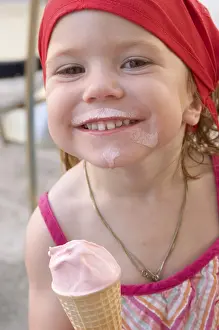 Summer Fun Activities For Kids Prints: Child eats icecream