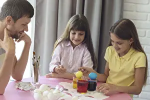 Easter Egg Painting Prints: Children painted the first Easter eggs